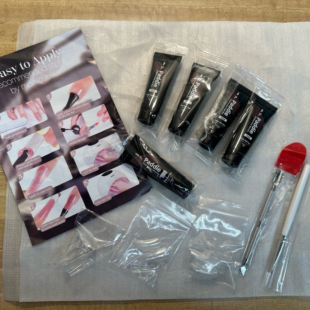 NEW IN BAGS Paddie Poly Gel Nails Kit